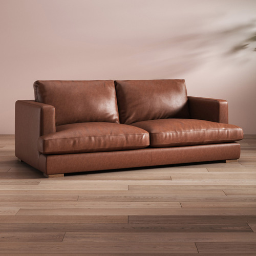 Cowhide leather deals sofa